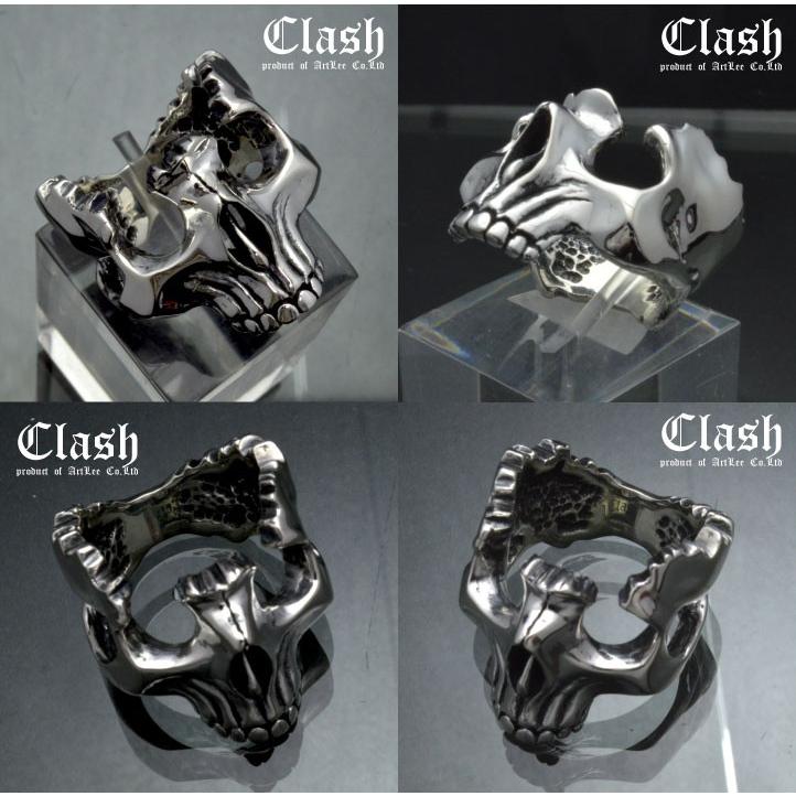 Clash ブロークンスカルリング シルバー925【ring-722-R100】の画像
