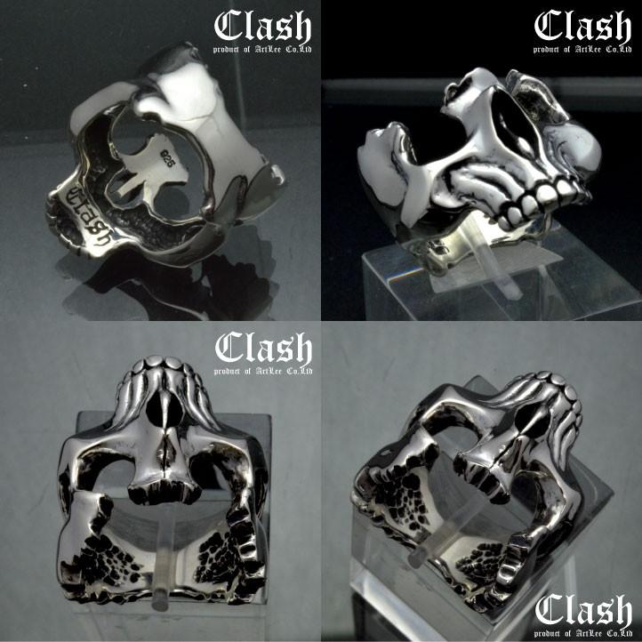 Clash ブロークンスカルリング シルバー925【ring-722-R100】の画像