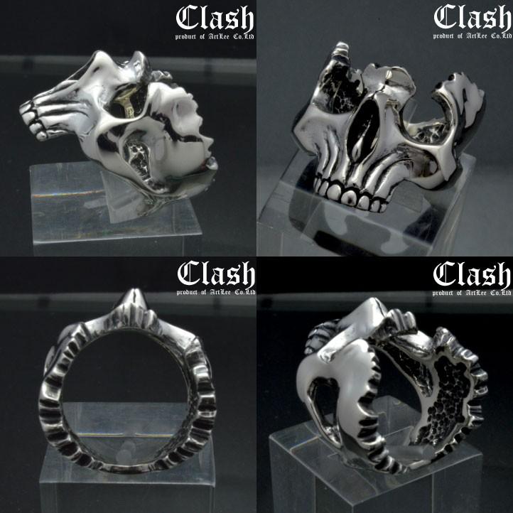 Clash ブロークンスカルリング シルバー925【ring-722-R100】の画像