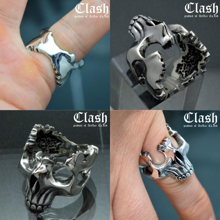 Clash ブロークンスカルリング シルバー925【ring-722-R100】の画像