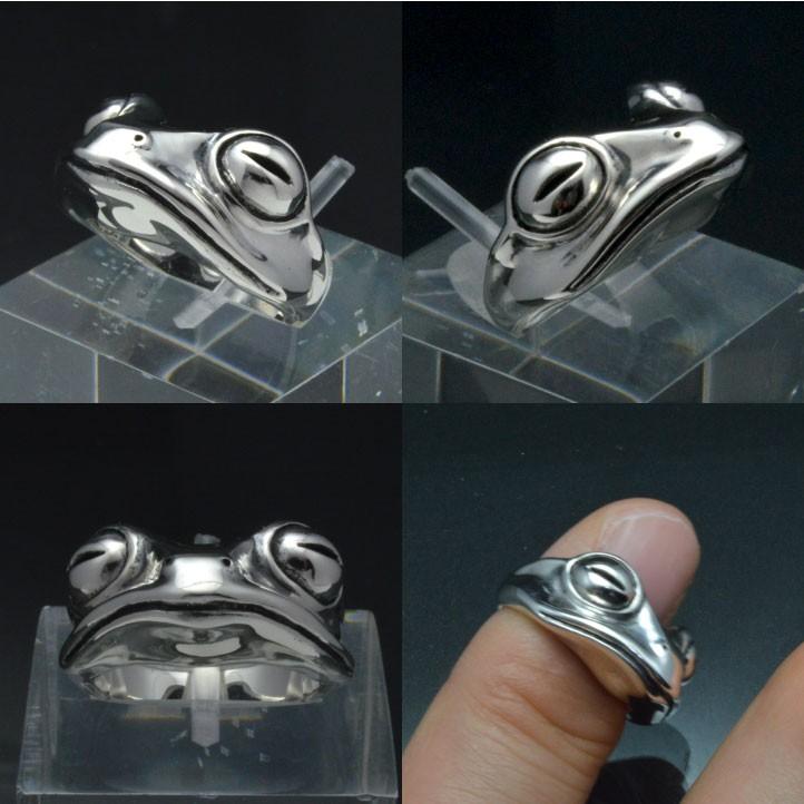 銀の蛙の指輪 ニホンアマガエルリング シルバー925 銀 silver925