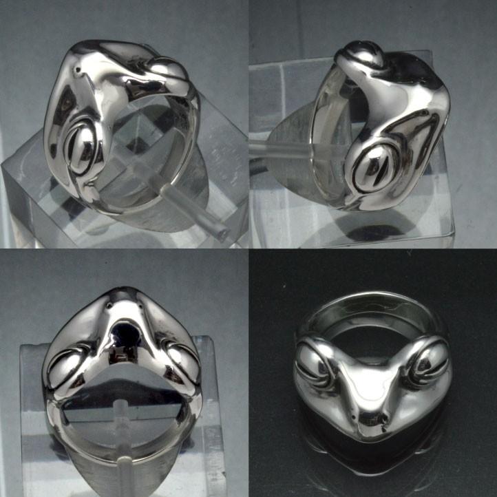 銀の蛙の指輪 ニホンアマガエルリング シルバー925 銀 silver925