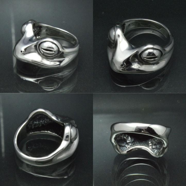 銀の蛙の指輪 ニホンアマガエルリング シルバー925 銀 silver925