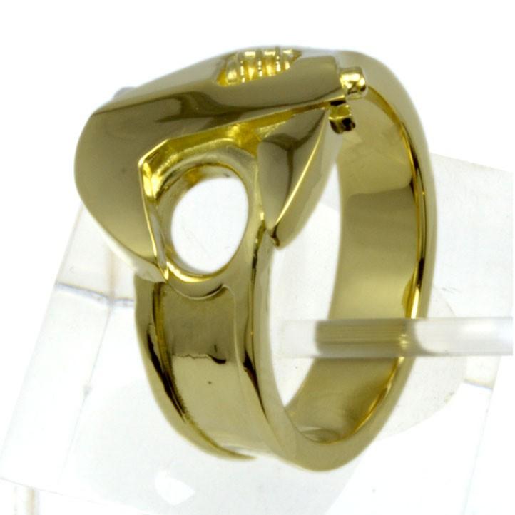 工具の指輪 ゴールドモンキーレンチリング 真ちゅう製 真鍮 ブラス