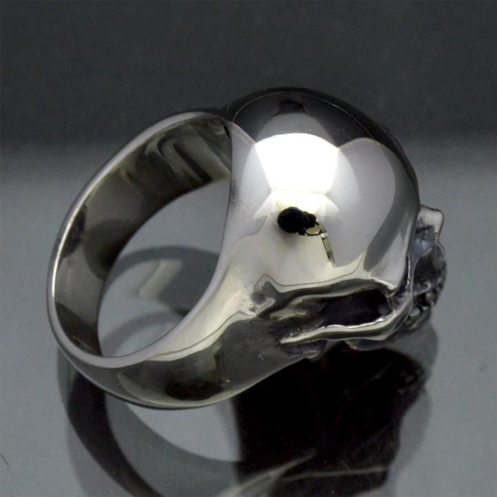 怒りの髑髏 レイジスカルリング シルバー925 銀製【ring-733-R104】の画像