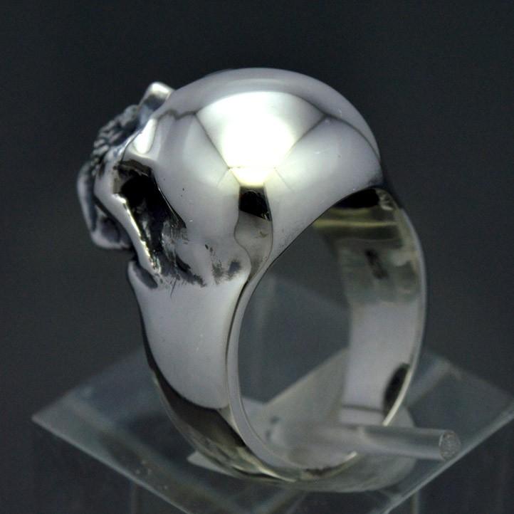 怒りの髑髏 レイジスカルリング シルバー925 銀製【ring-733-R104】の画像