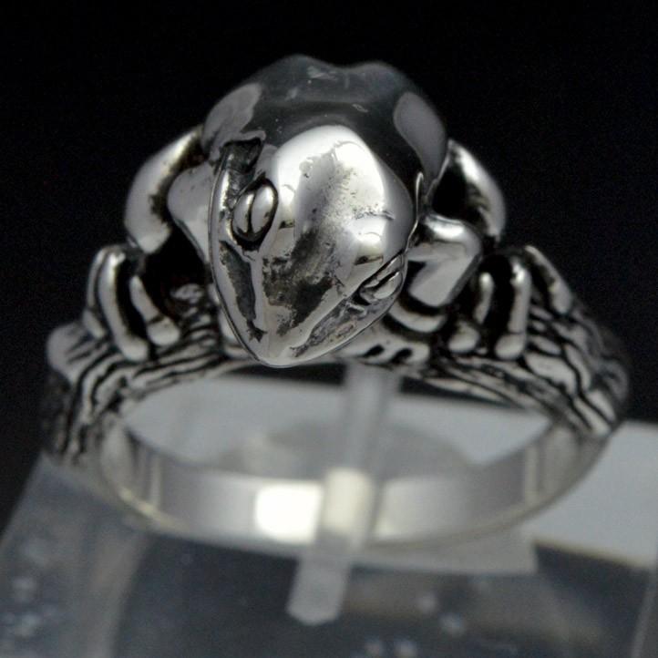 銀の蛙の指輪 ニホンアマガエルリング 【No,1】 シルバー925 銀