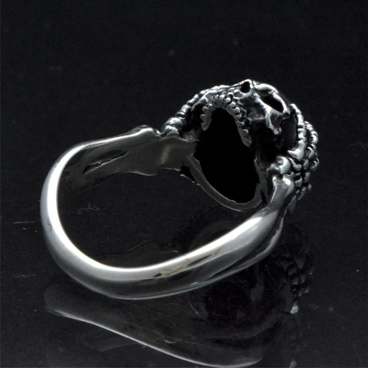 ヘッドグラブスカルリング シルバー925 銀製 (skull ring ドクロ