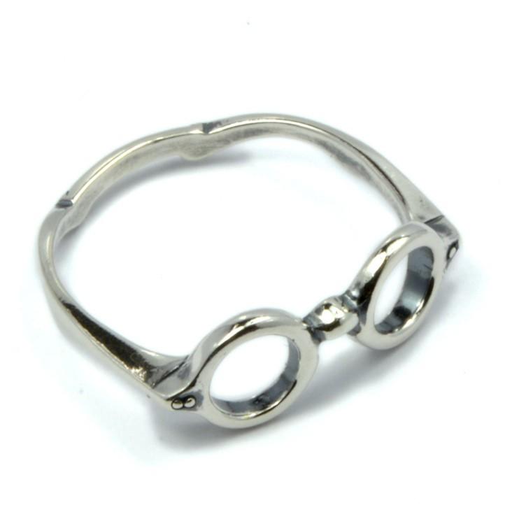 まるめがねのゆびわ 丸メガネシルバーリング 銀製 シルバー925 (眼鏡