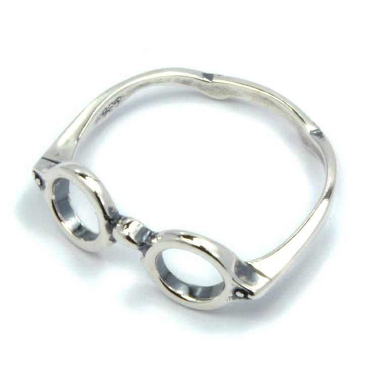 まるめがねのゆびわ 丸メガネシルバーリング 銀製 シルバー925 (眼鏡