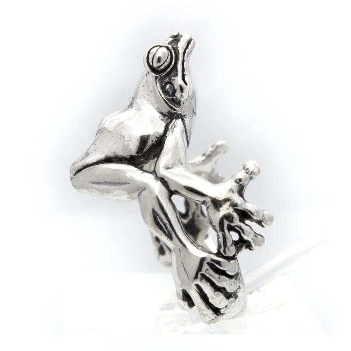 銀の蛙の指輪 ニホンアマガエルリング 【No,3】シルバー925 銀