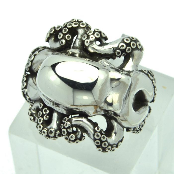 銀の蛸の指輪 オクトパス・タコリング シルバー925 銀 silver925 (たこタコ octopus クトゥルー クトゥルフ)【ring-751】【R123】の画像