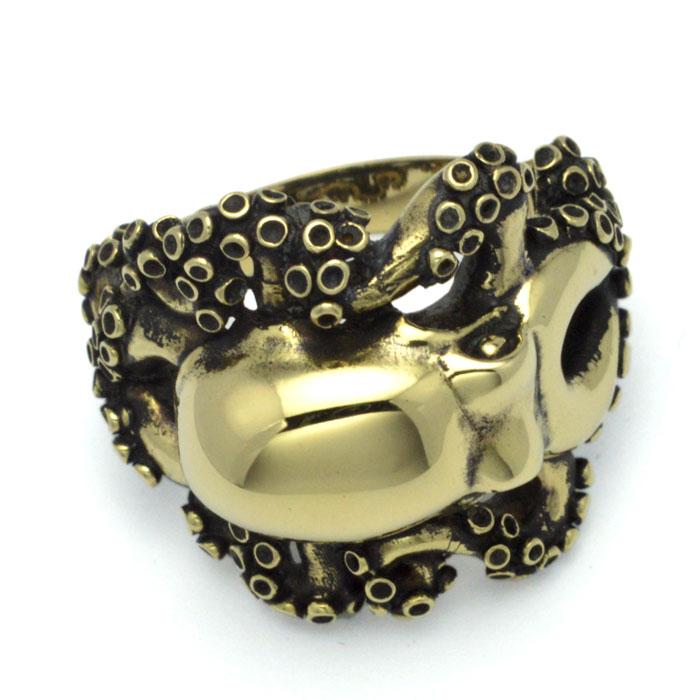 たこりんぐ 金色の蛸の指輪 オクトパス・タコリング 真ちゅう 真鍮 ブラス brass