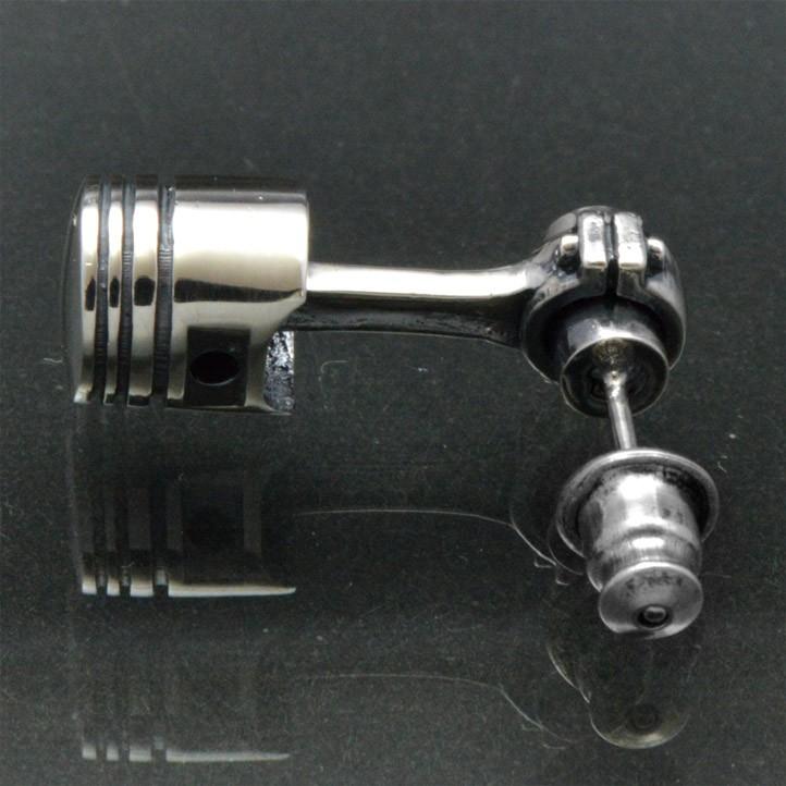 片方 エンジンピストンピアス2 シルバー925製 銀製(Silver925 エンジン