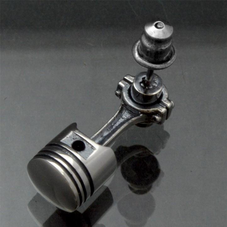 片方 エンジンピストンピアス2 シルバー925製 銀製(Silver925 エンジン