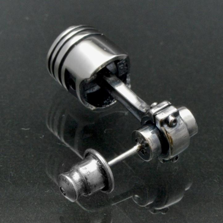 片方 エンジンピストンピアス2 シルバー925製 銀製(Silver925 エンジン