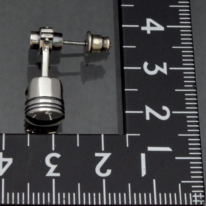 片方 エンジンピストンピアス2 シルバー925製 銀製(Silver925 エンジン