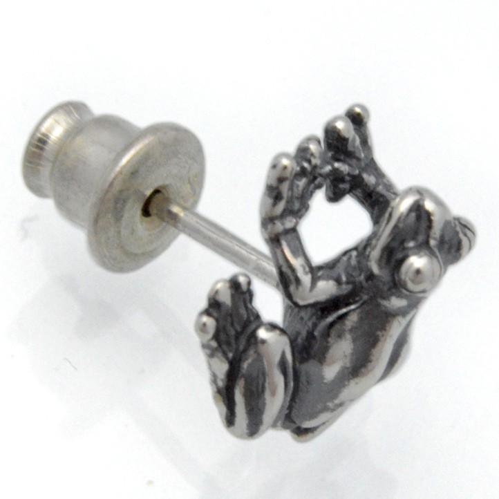 【片方】銀のカエル フロッグピアス【Sサイズ】 銀製 シルバー925 Silver925 (かえる,蛙,frog)【svpias511-E107】 |  | 14