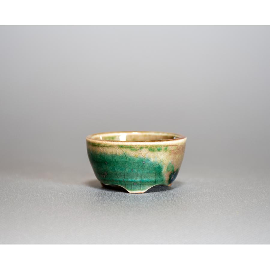 豆盆栽鉢 織部釉丸盆栽鉢 小さな盆栽鉢 P0375 P0375 E 盆栽 ヤフー店 通販 Yahoo ショッピング