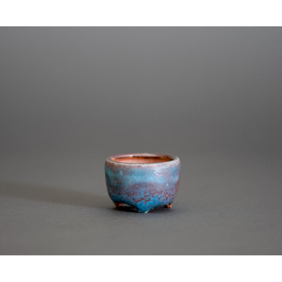 プチ盆栽鉢　青銅マット釉 丸盆栽鉢　小鉢　 p1069 | 