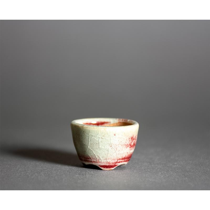 プチ盆栽鉢　辰砂釉 丸盆栽鉢　小鉢　小さい鉢　國井正子鉢　p1411 |  | 02
