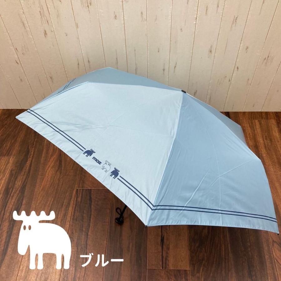 moz MOZ モズ ボーダー柄 軽量 折り畳み傘 晴雨兼用 エルク