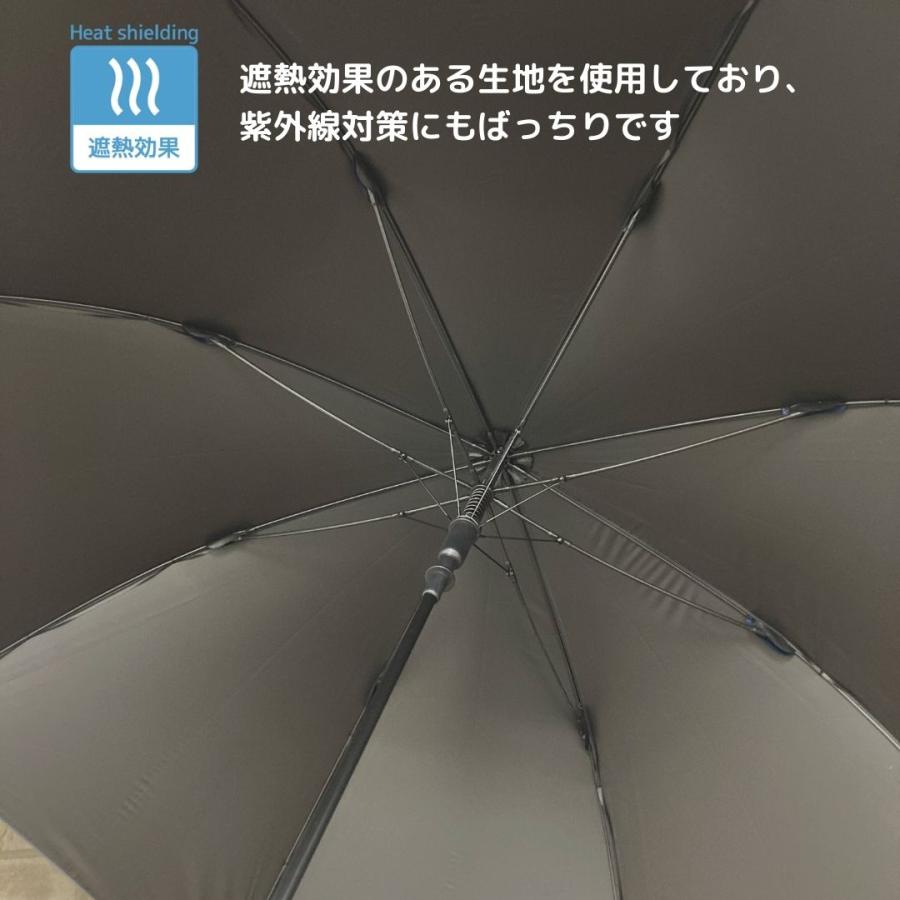 moz（モズ） 長傘 日傘 一級遮光 晴雨兼用 シンプル ホワイトワッペン