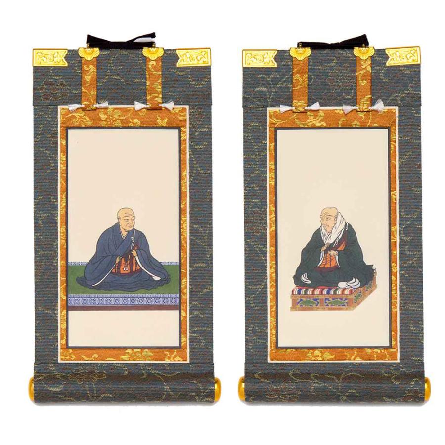 仏壇掛軸 お仏壇用掛軸 葵（脇侍/豆代）浄土真宗本願寺派 : 仏壇・仏具