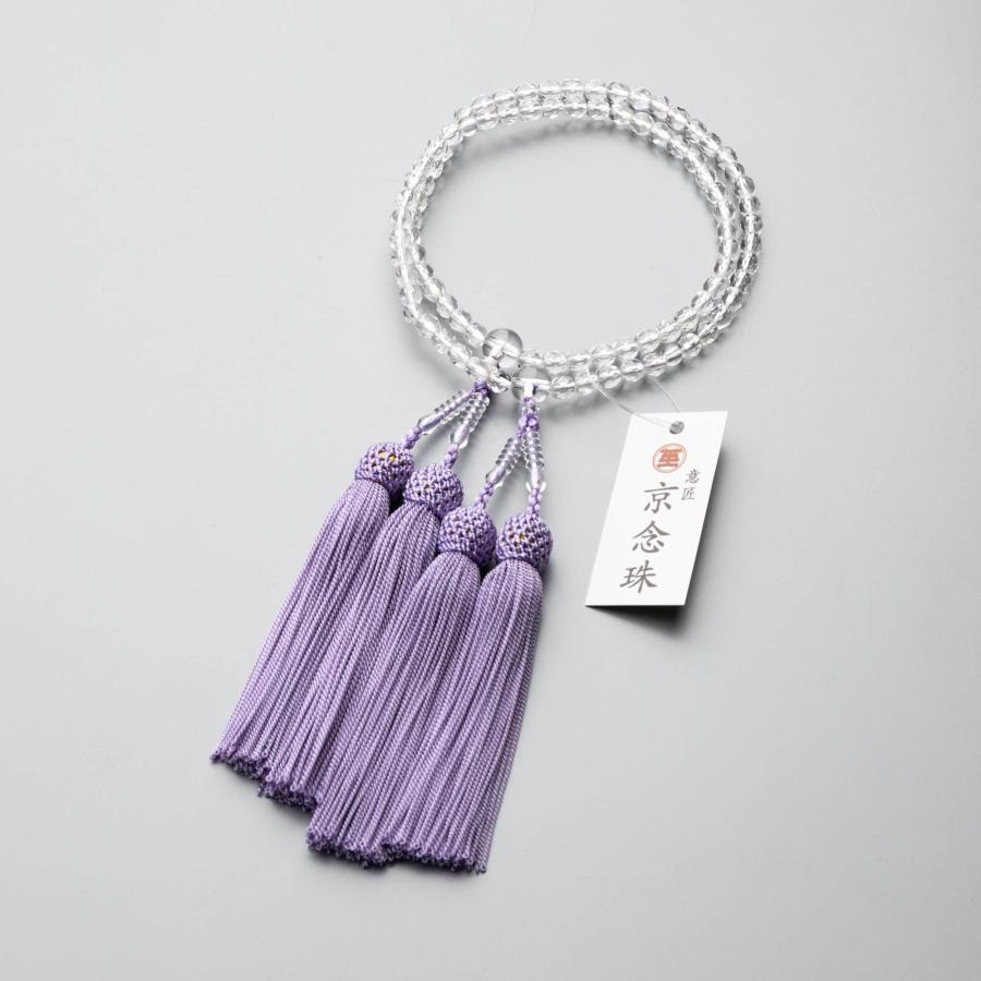 数珠 女性用 二連 クリスタルカット 6mm 京念珠 : 仏壇・仏具の専門店