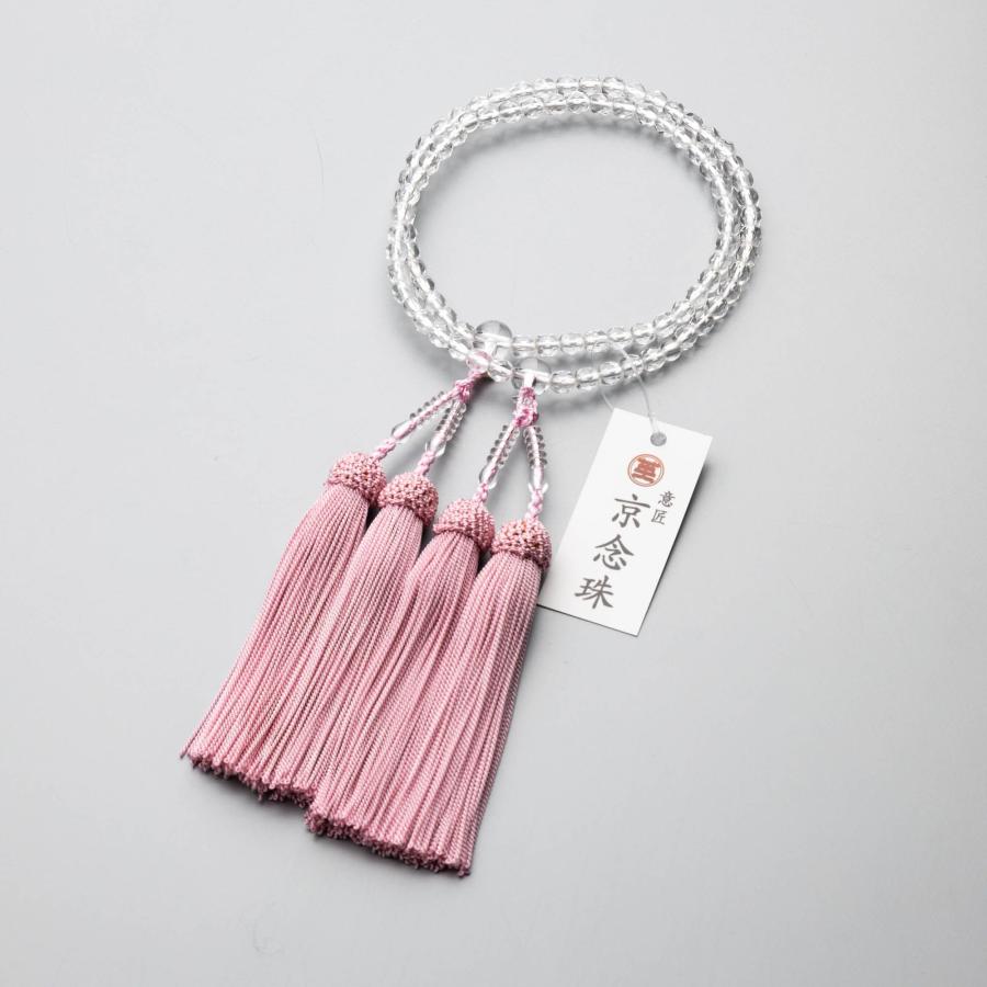 数珠 女性用 二連 クリスタルカット 6mm 京念珠 : 仏壇・仏具の専門店