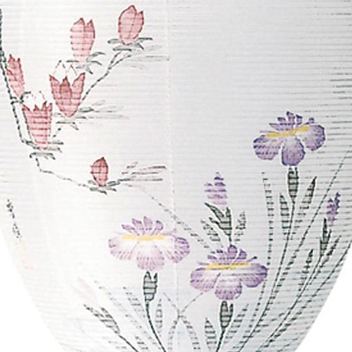 お盆用品 御所提灯 別撰あやめ（絹/あやめ/新型LED電池灯4型7L改付き）_2