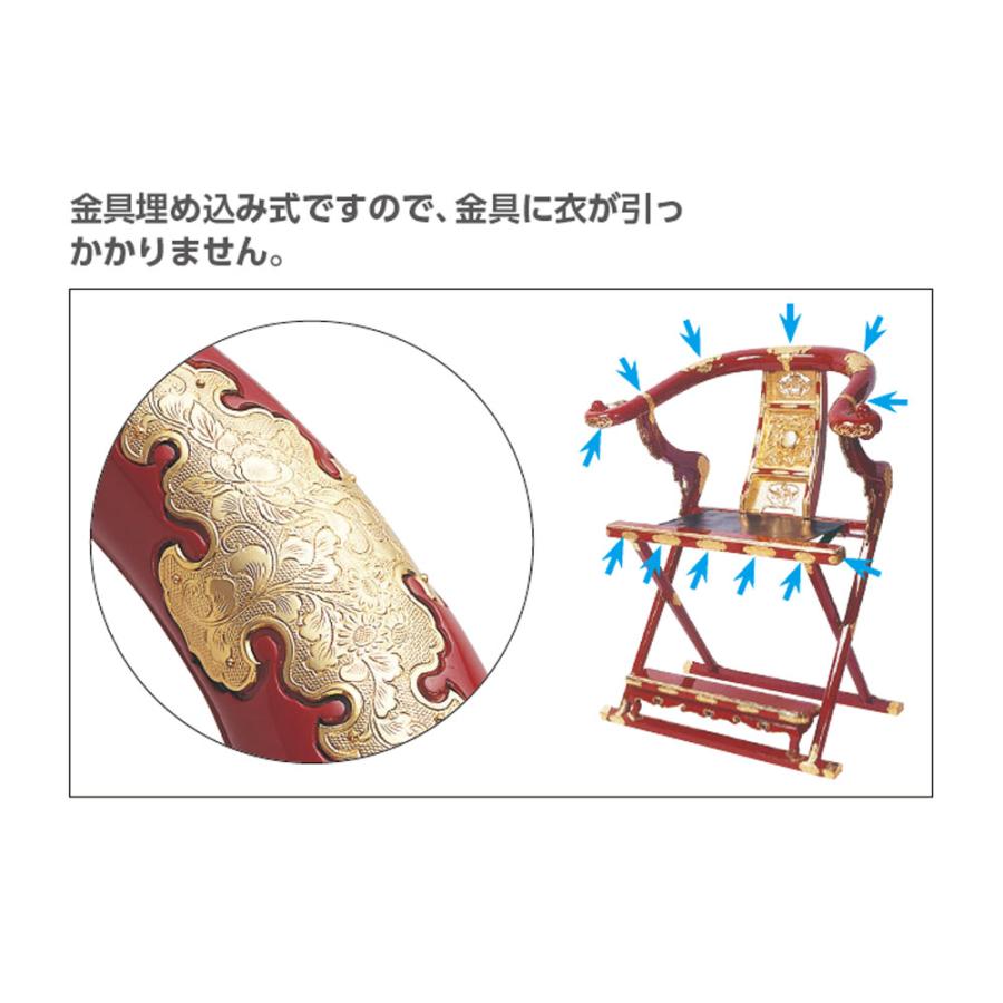 寺院用品 本曲録 洛陽（金具埋め込み式） 定番サイズ 朱塗 爆買_2