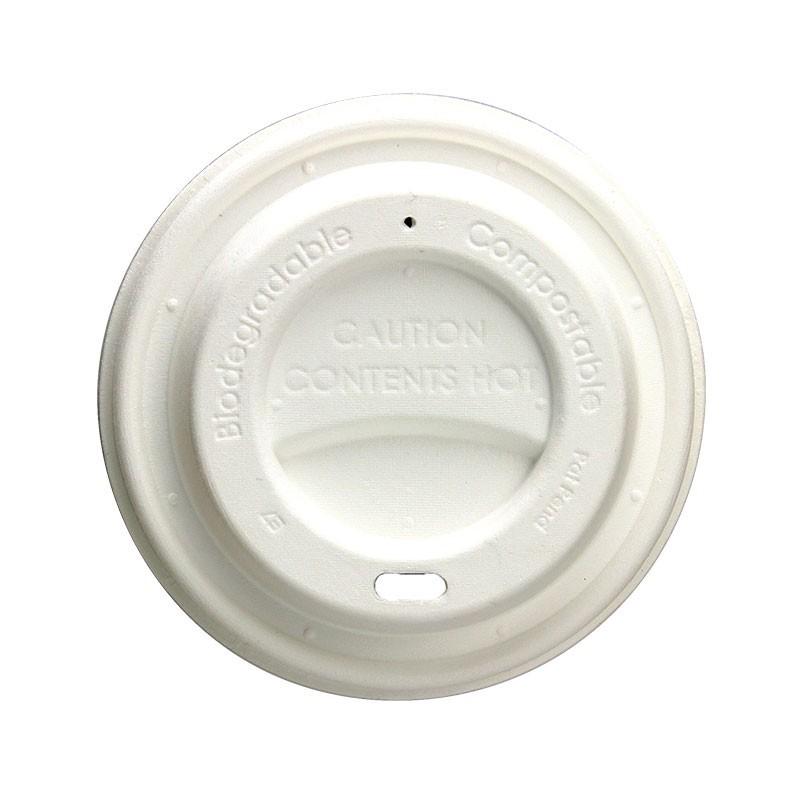 エコ 紙蓋 紙コップ蓋 90パルプモールドリッド ホワイト 口径90mm 1,000個の画像