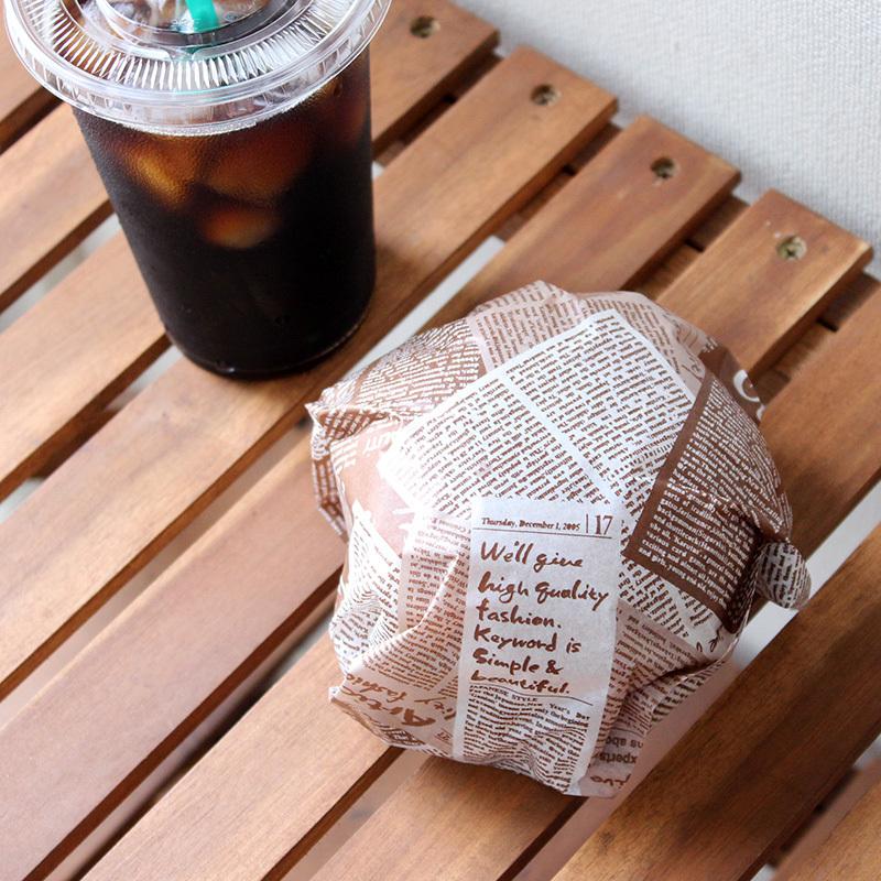 バーガー袋 No.18 アーティクル 180mmx182mmテイクアウト用 3,000枚