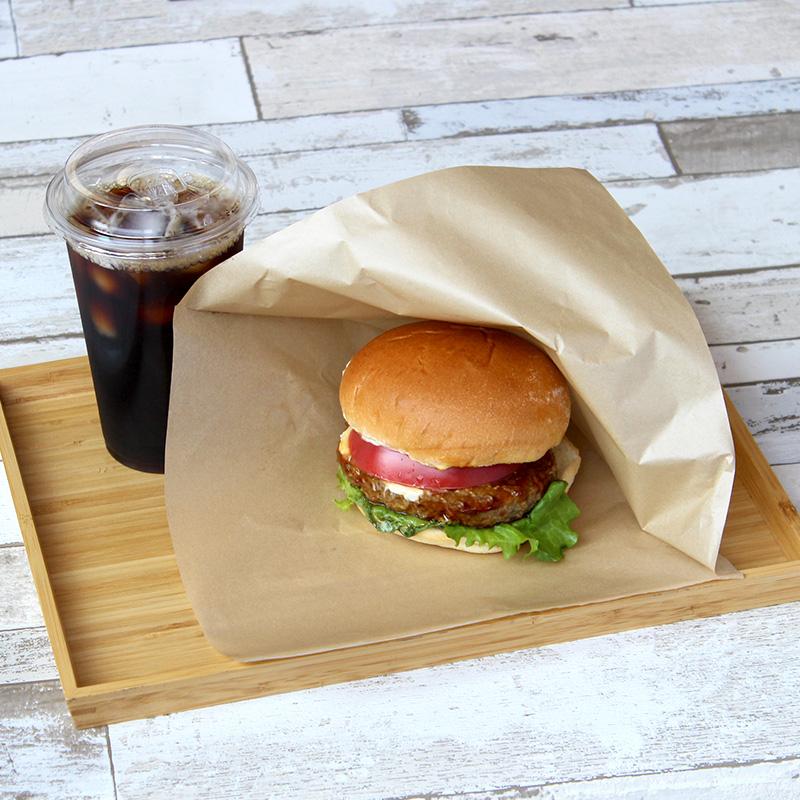 福助工業 バーガー袋 No.22 220mmx222mm 未晒無地 テイクアウト用