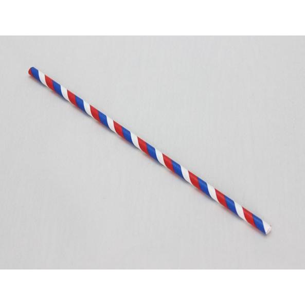 ペーパーストロー 6mmx210mm トリコロール バラ 500本 | 