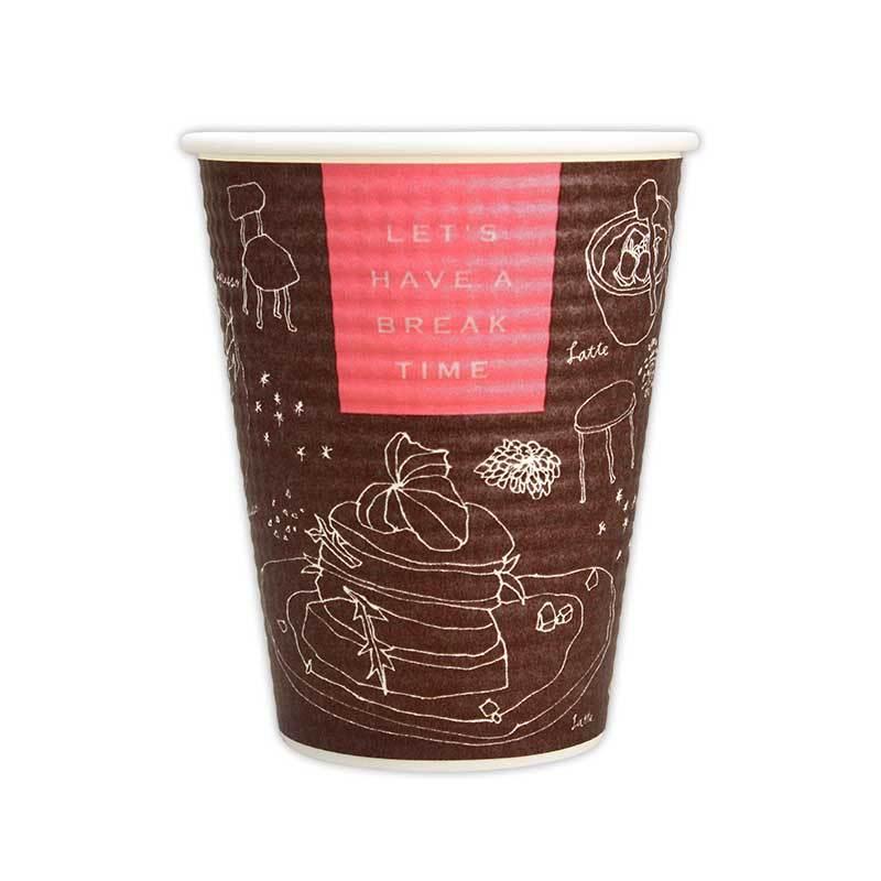断熱性 エンボス紙コップ トーカン SMP-260E 8オンス ブレイクタイム