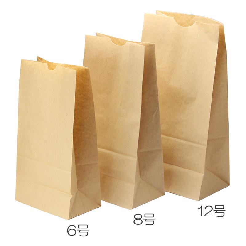 紙袋 角底袋 8号 未晒 156x95x高さ318mm テイクアウト用 500枚 : e