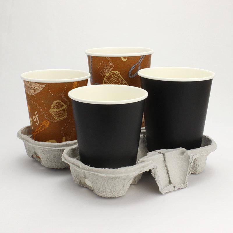 カップホルダー パルプモールドドリンクキャリア (4穴) テイクアウト用