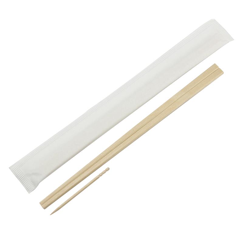 割箸 完封箸 アスペン元禄 8寸 楊枝入(白ムジ) 100膳 |  | 01