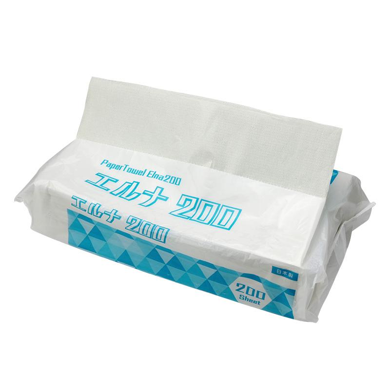 紙タオル 業務用 ペーパータオル エルナ (中判) 200枚 |  | 01