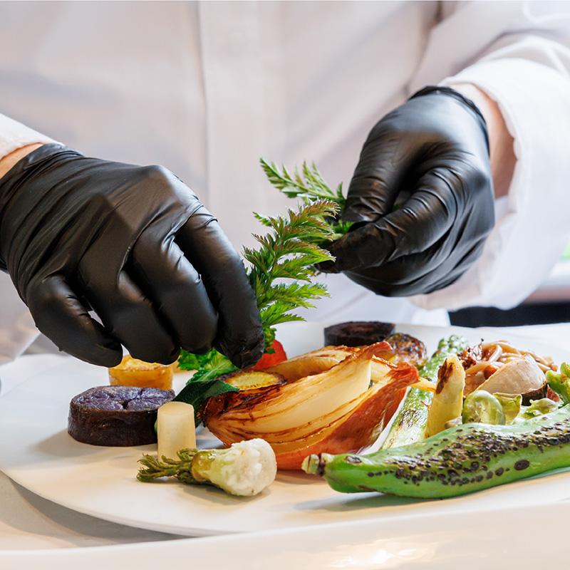 ニトリル手袋 セーフタッチ ビストロ ノアール(黒) S 100枚 : e-cafe