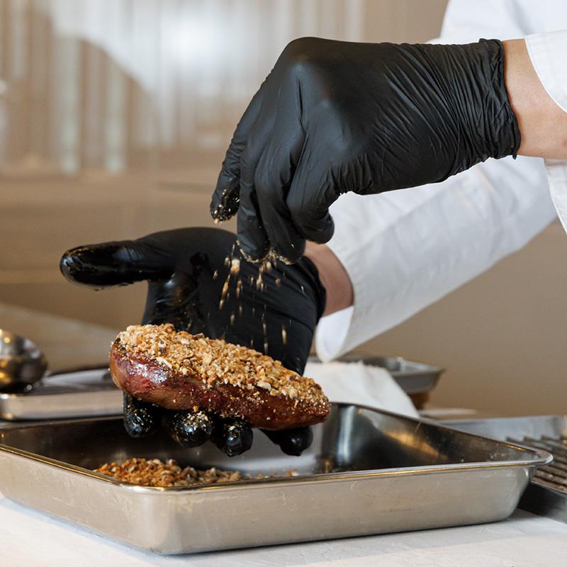 ニトリル手袋 セーフタッチ ビストロ ノアール(黒) S 100枚 : e-cafe