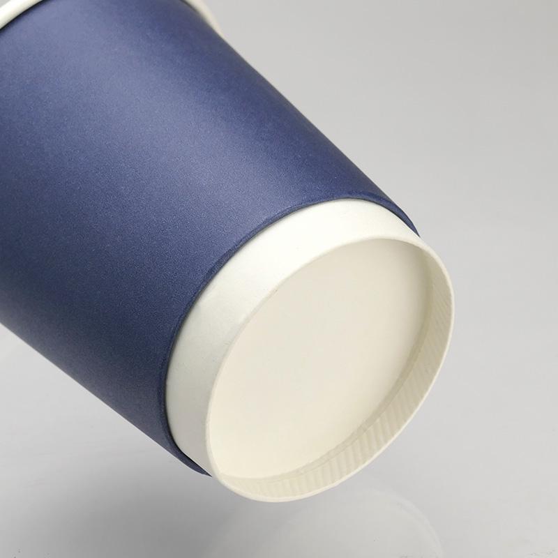 二重断熱紙コップ 8オンス ネイビーブルー 口径80mm 25個 : e-cafe