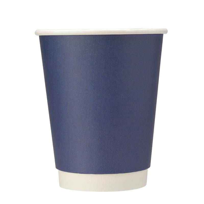 二重断熱紙コップ 12オンス ネイビーブルー 口径90mm 25個 : e-cafe