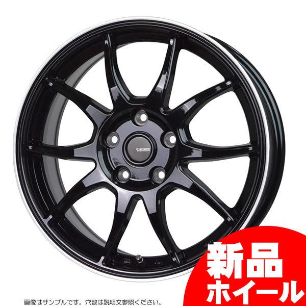 ホットスタッフ Gスピード P-06 16インチ 5J 4H-100 メタリックブラック＆リムポリッシュ 法人宛て送料無料 ホイール 4本セット