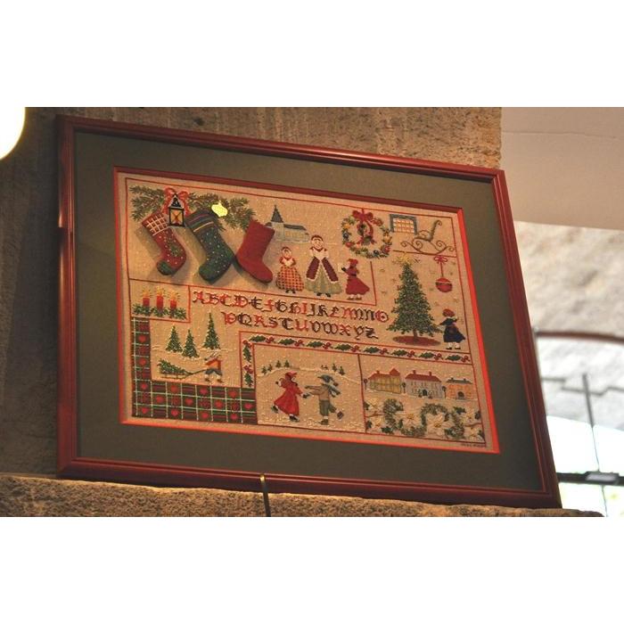 ル・ボヌール・デ・ダム クロスステッチ刺繍キット 2683 Tableau Abecedaire Noel クリスマスの風景の画像