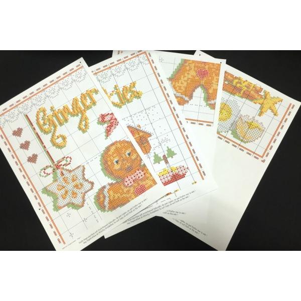 マダム ラ フェ クロスステッチ刺繍キット MINI35 Ginger Cookie ジンジャークッキー 【送料無料】の画像