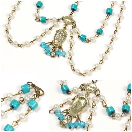 ヘッドアクセ エスニックヘッドティカ ターコイズ/カチューム  