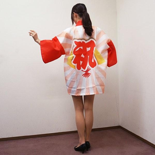 特殊デザインはっぴ ハッピーお祝 ハッピ 法被 半纏 No 24596 提灯